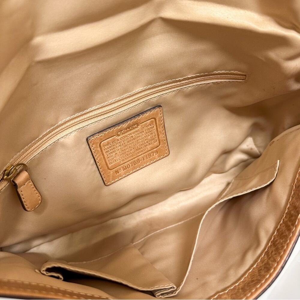 Coach Legacy Soho Buckle Flap Woven Leather Large Hobo Shoulder Bag Vintage Y2K - Picture 11 of 12